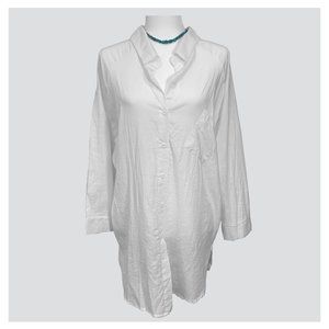 LIU YUAN White Linen Shirt